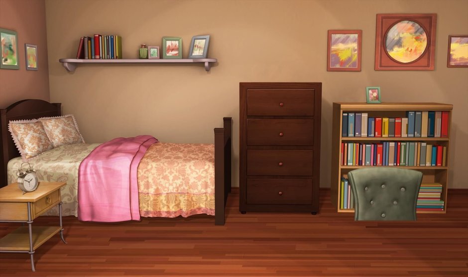 Спальная комната аниме