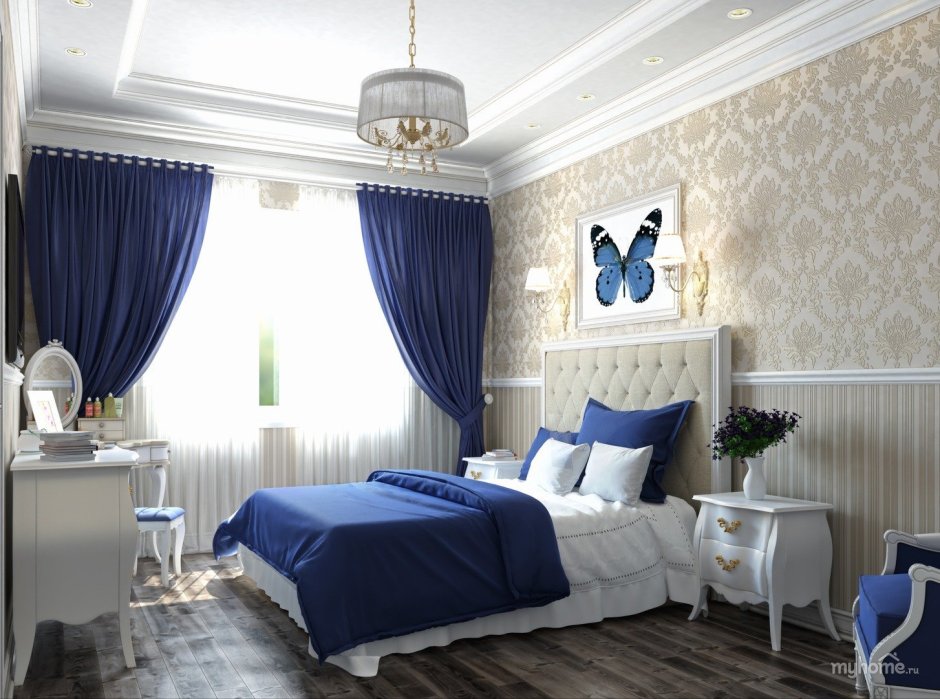 Голубая спальня Неоклассика