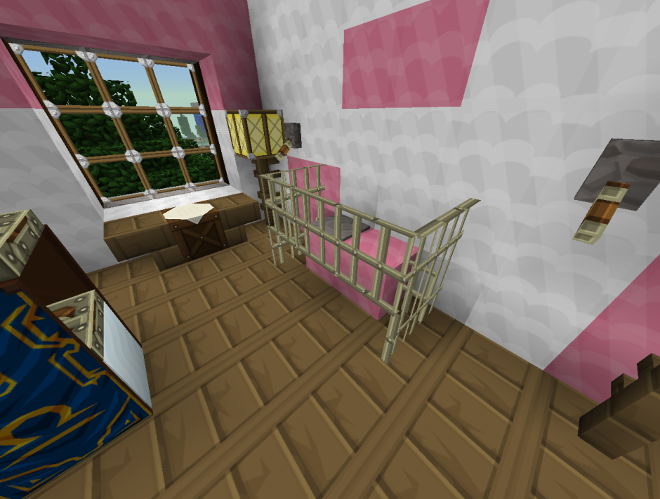 Комната в стиле Minecraft