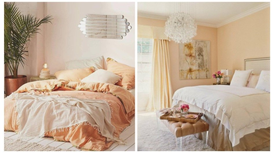 Спальня в персиковом цвете в стиле Прованс