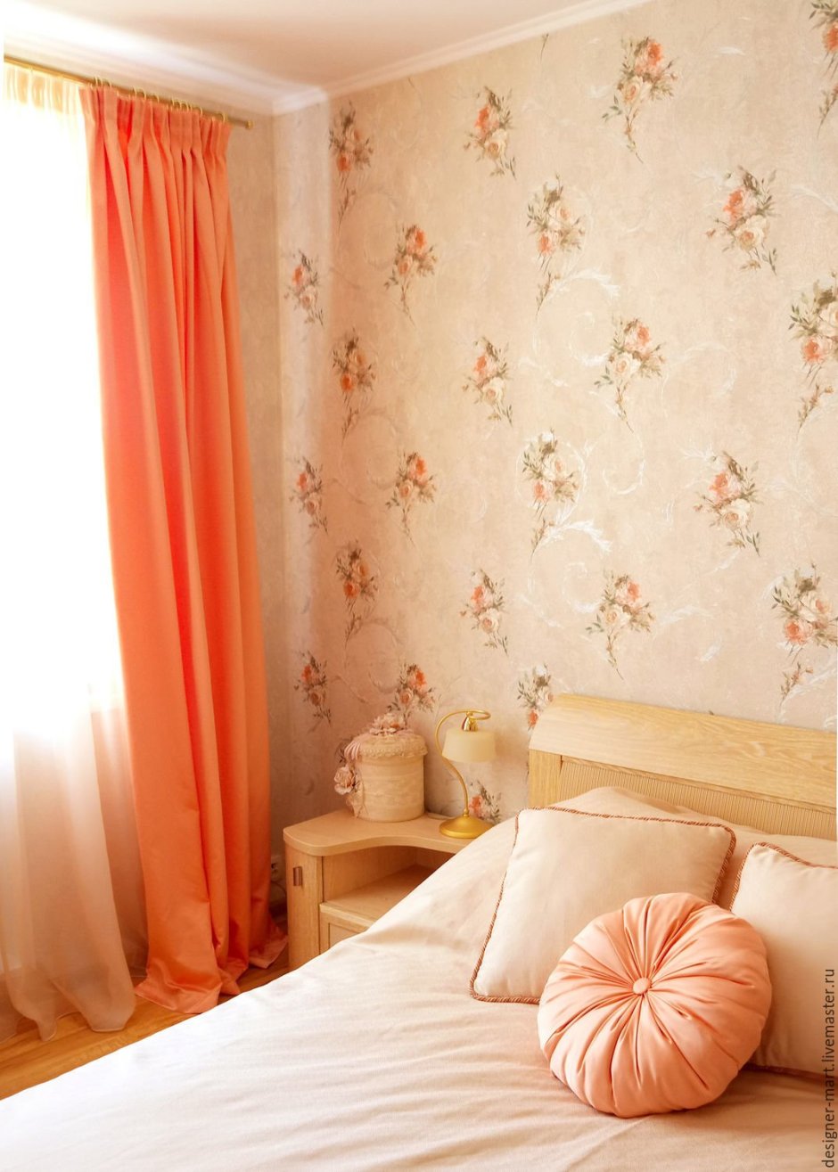 Спальня в персиковом цвете в стиле Прованс