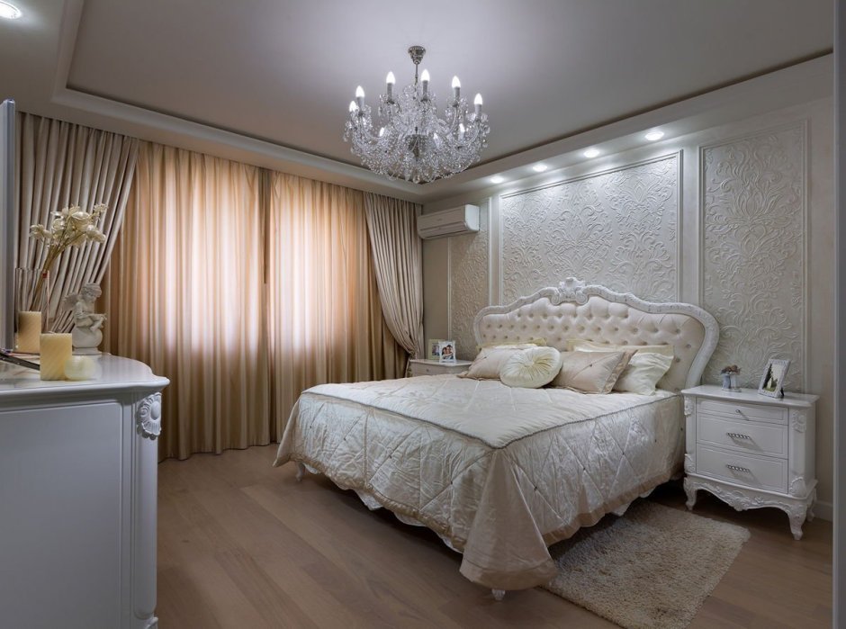 Спальня в стиле Неоклассика в светлых тонах