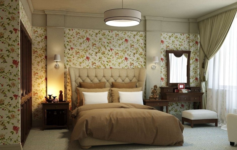 Спальня в цветочном стиле