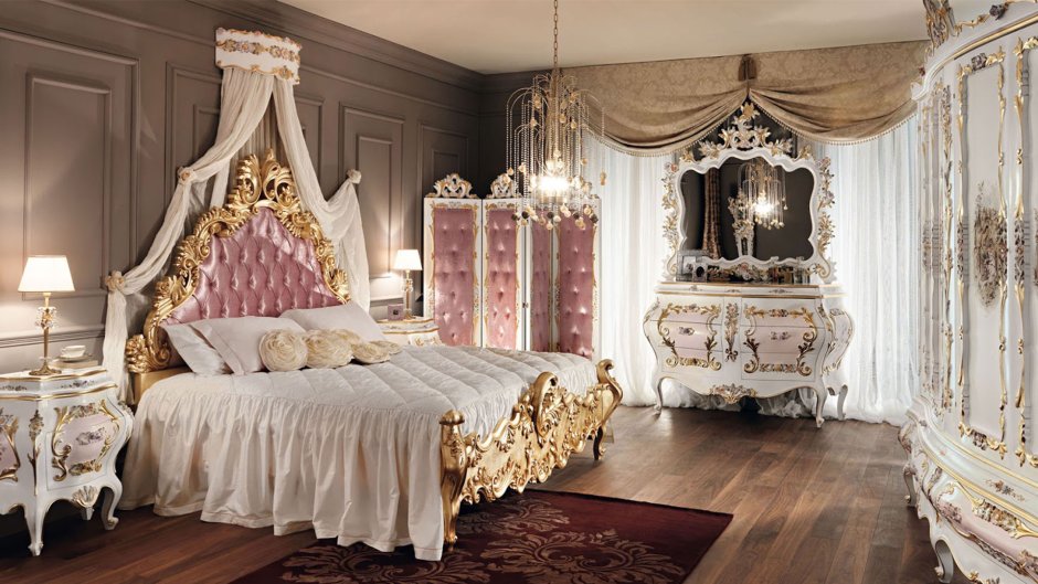 Спальня рококо Барокко