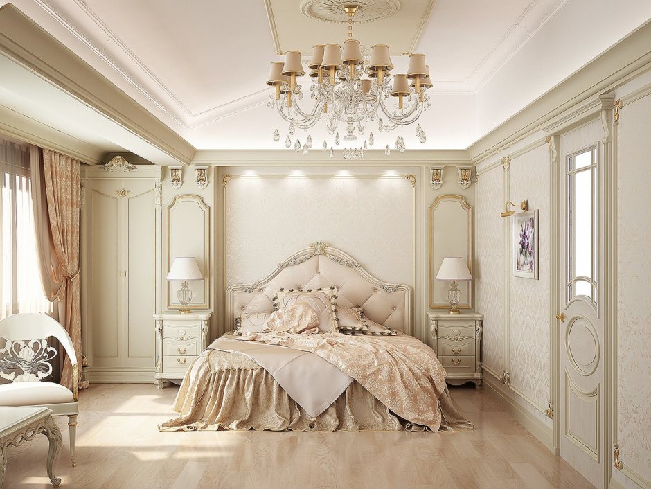 Белые итальянские спальни