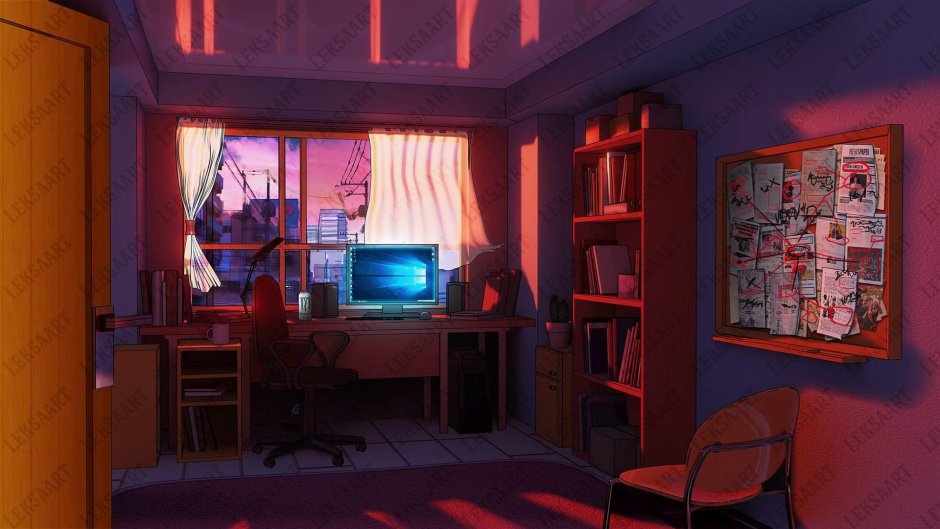 Комната для подростка мальчика аниме