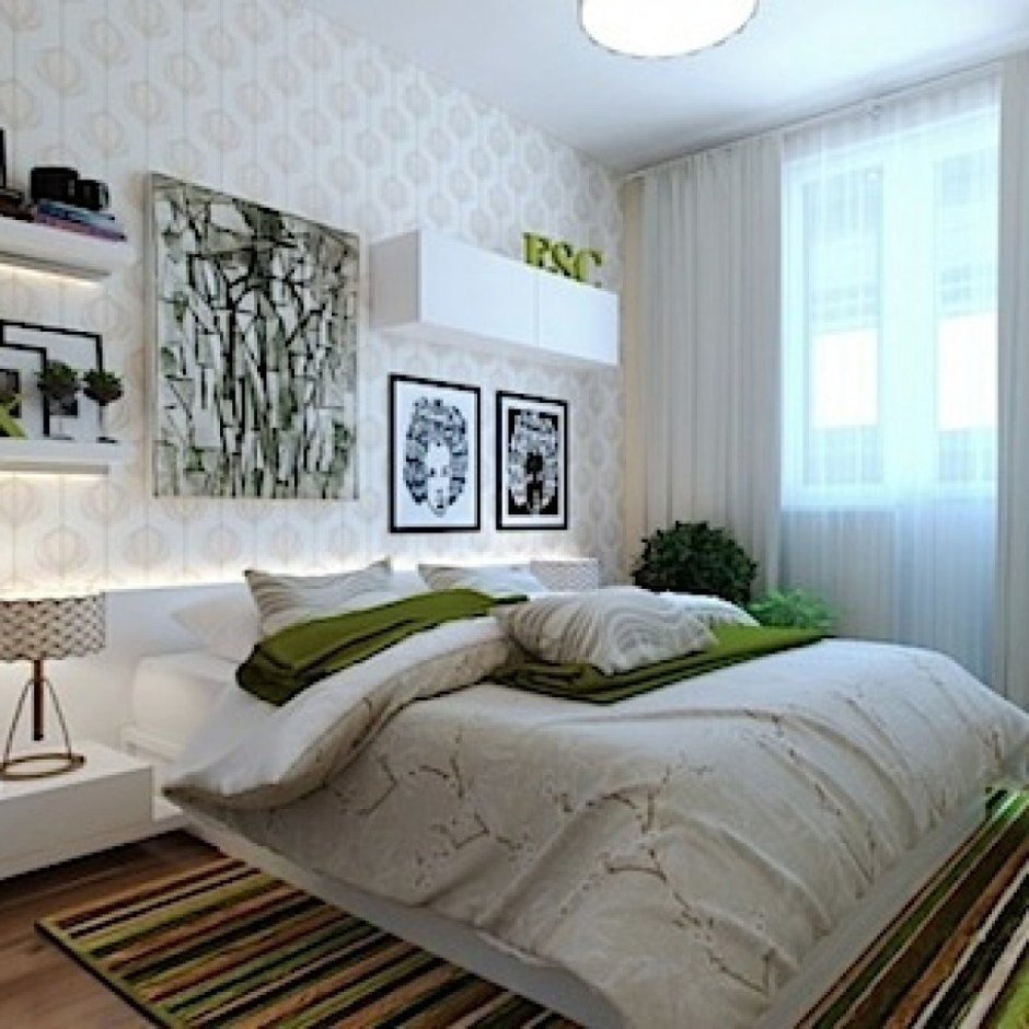 Уютная маленькая спальня в современном стиле