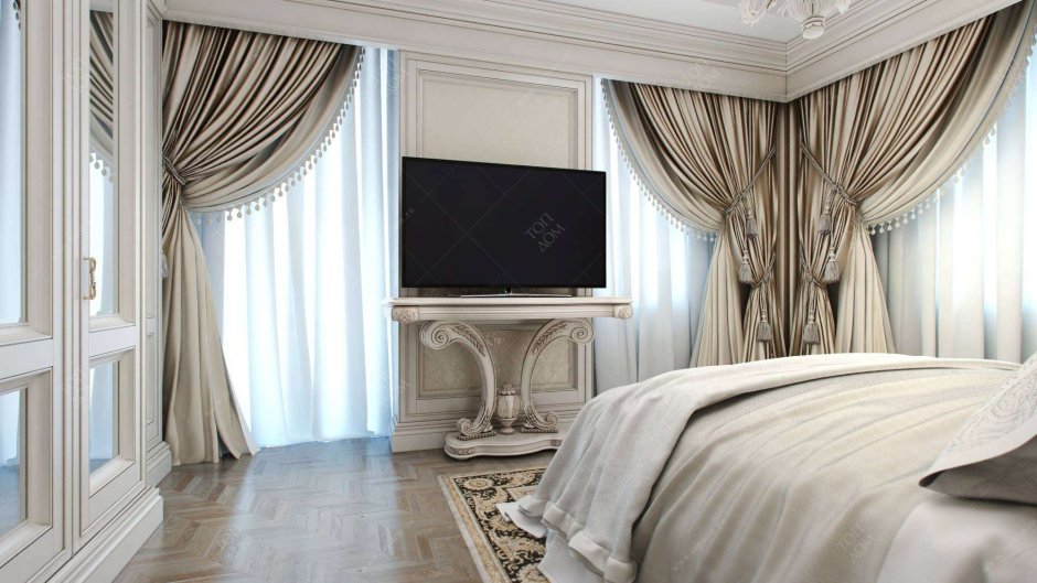 Интерьер спальни в стиле рококо фото