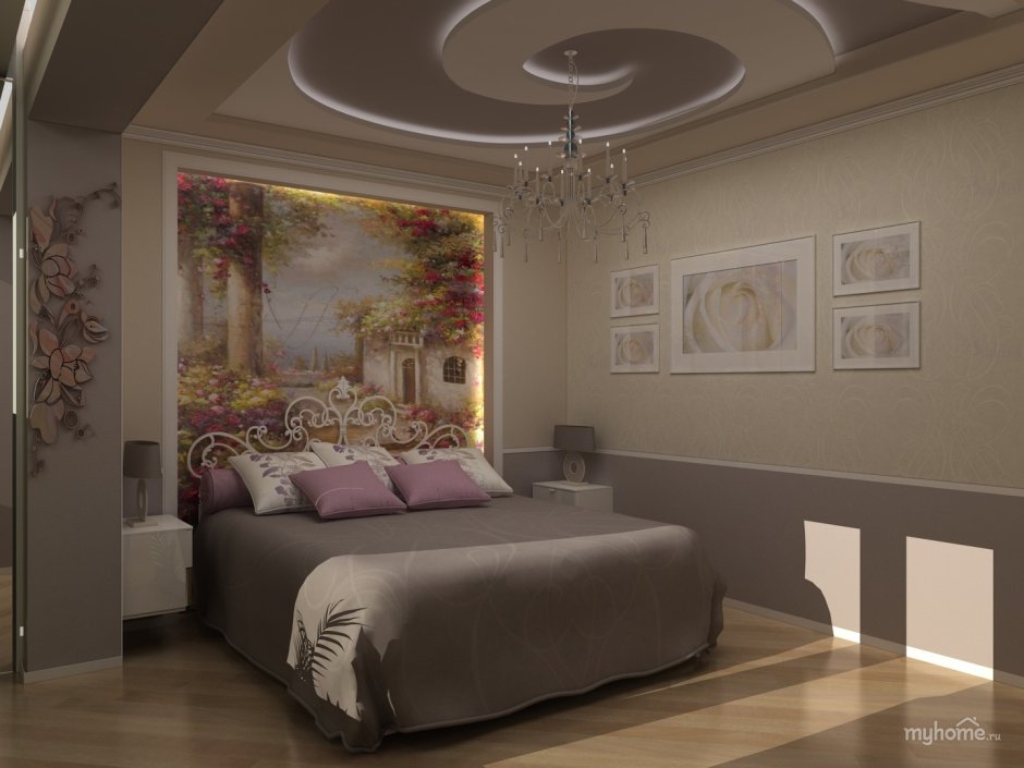 Спальная комната с фреской