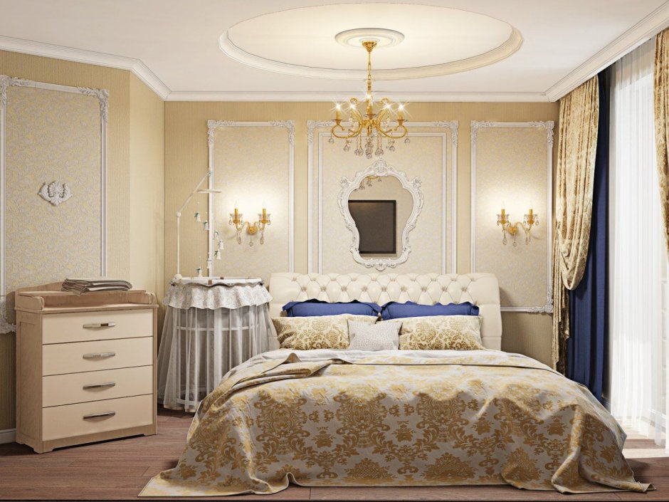 Проект спальни в классическом стиле