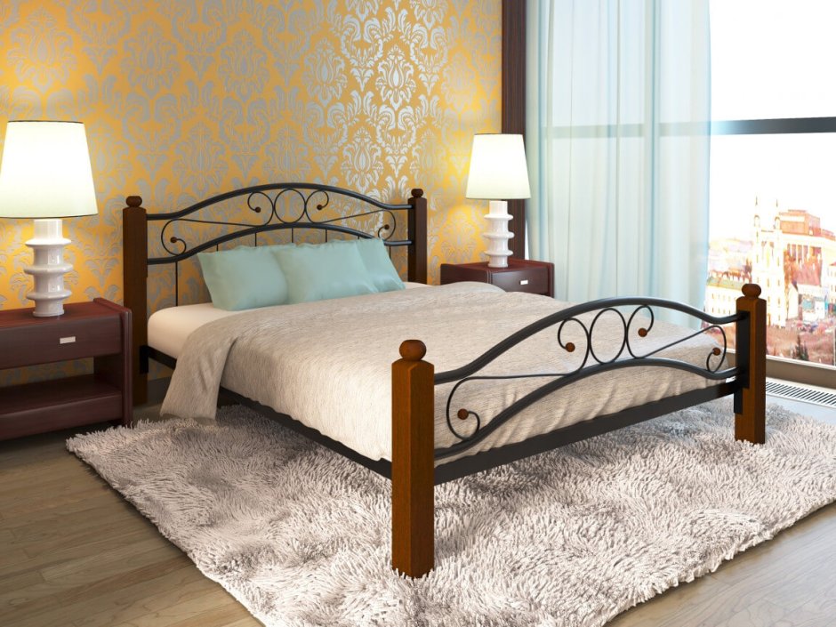 Металлические кровати для спальни (70 фото)