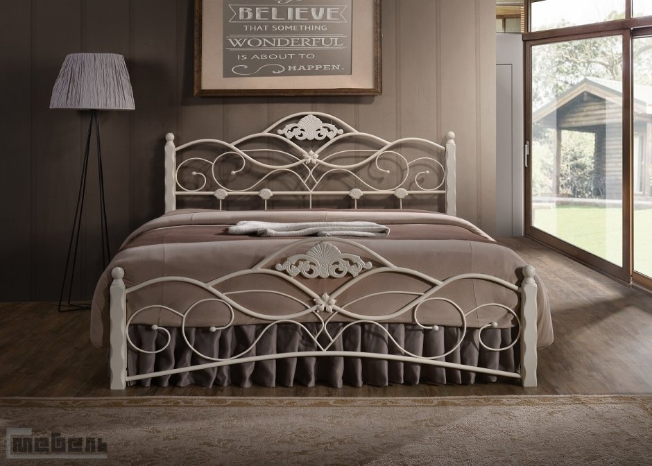 Двуспальная кровать Саманта (140х200/цвет Dominic Oak)