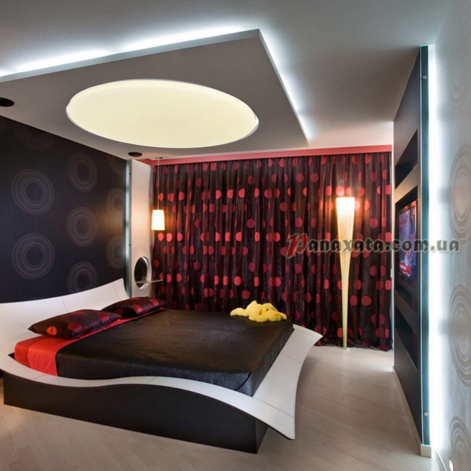 Красивая спальня с подсветкой