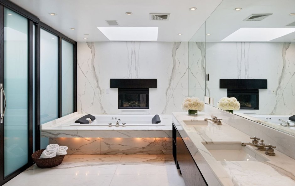 Современная ванная комната мрамор