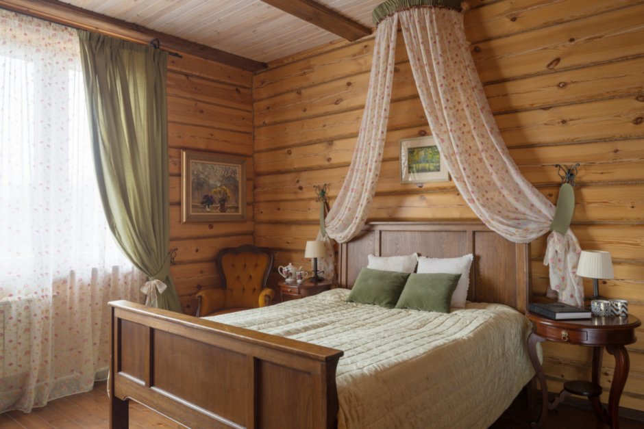 Спальня в стиле Кантри коричневый
