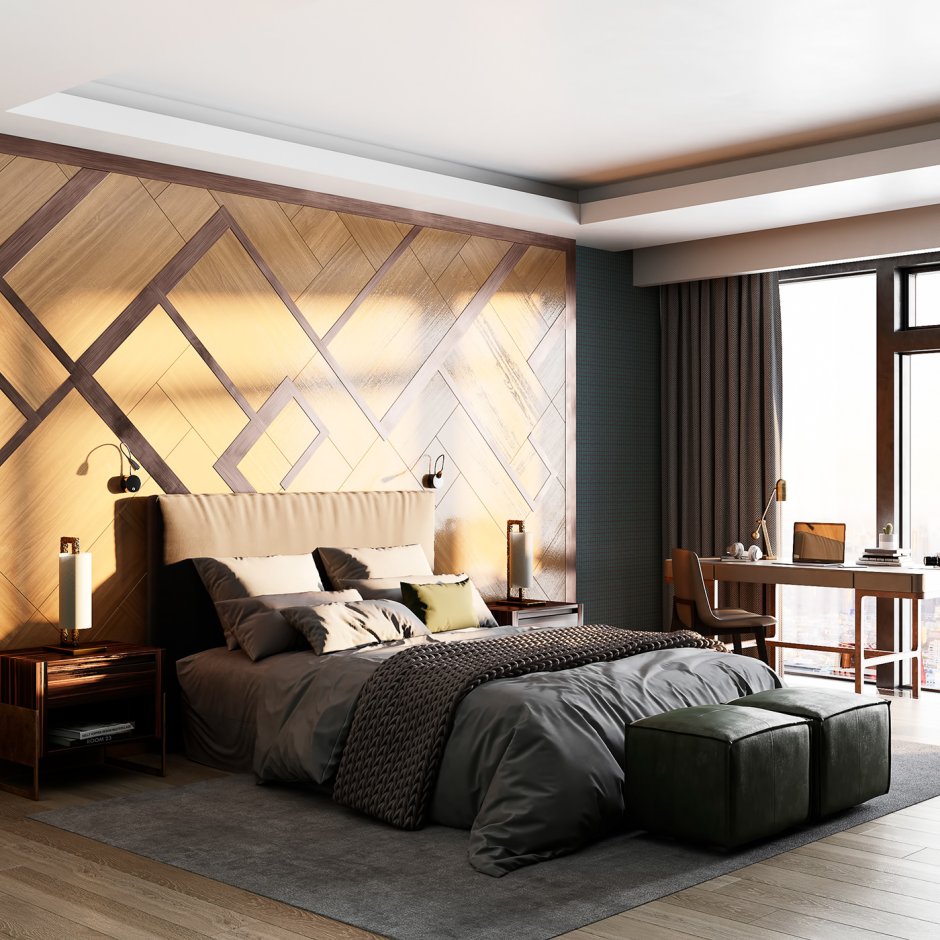 Спальня в стиле геометрия