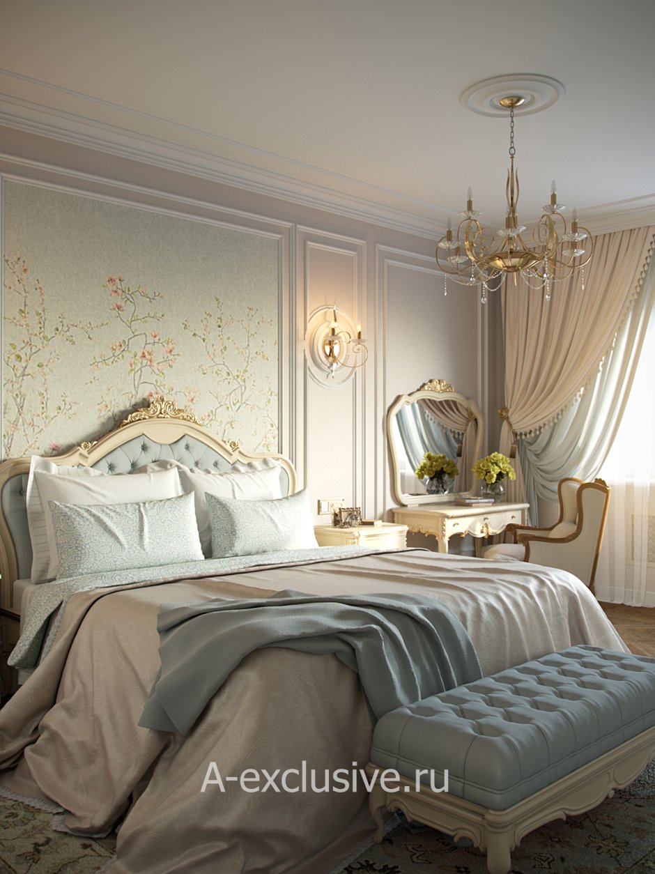 Красивая комната в пастельных тонах