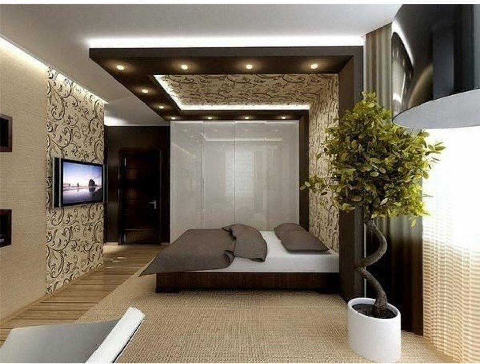 Компактная спальня в современном стиле