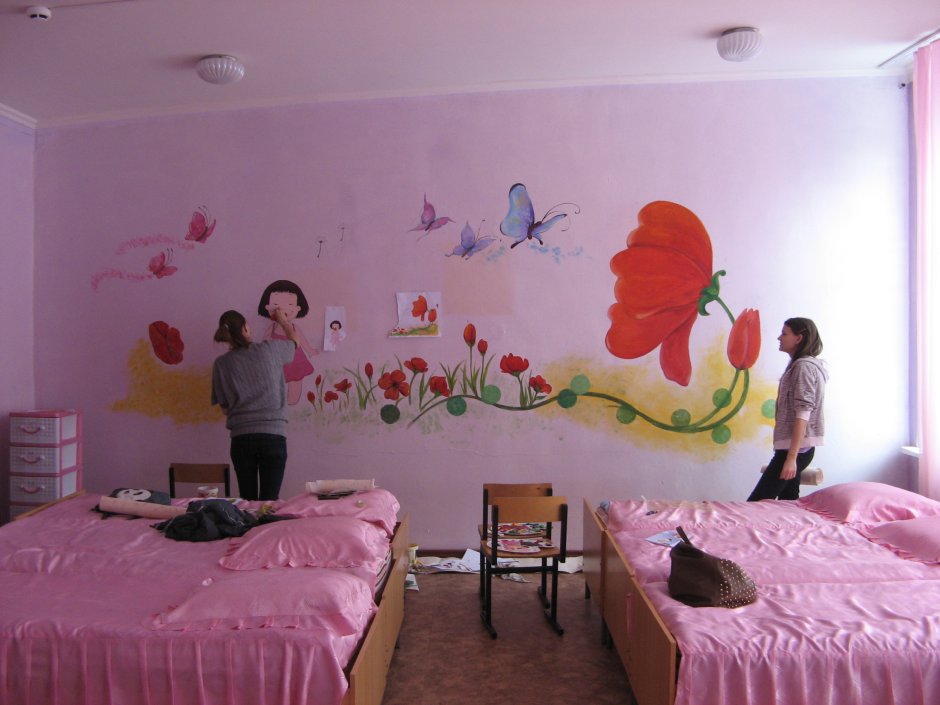 Детский сад внутри внутри спальня