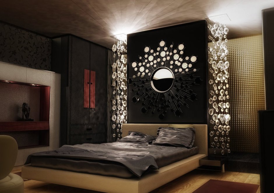Спальня комната в стиле арт деко