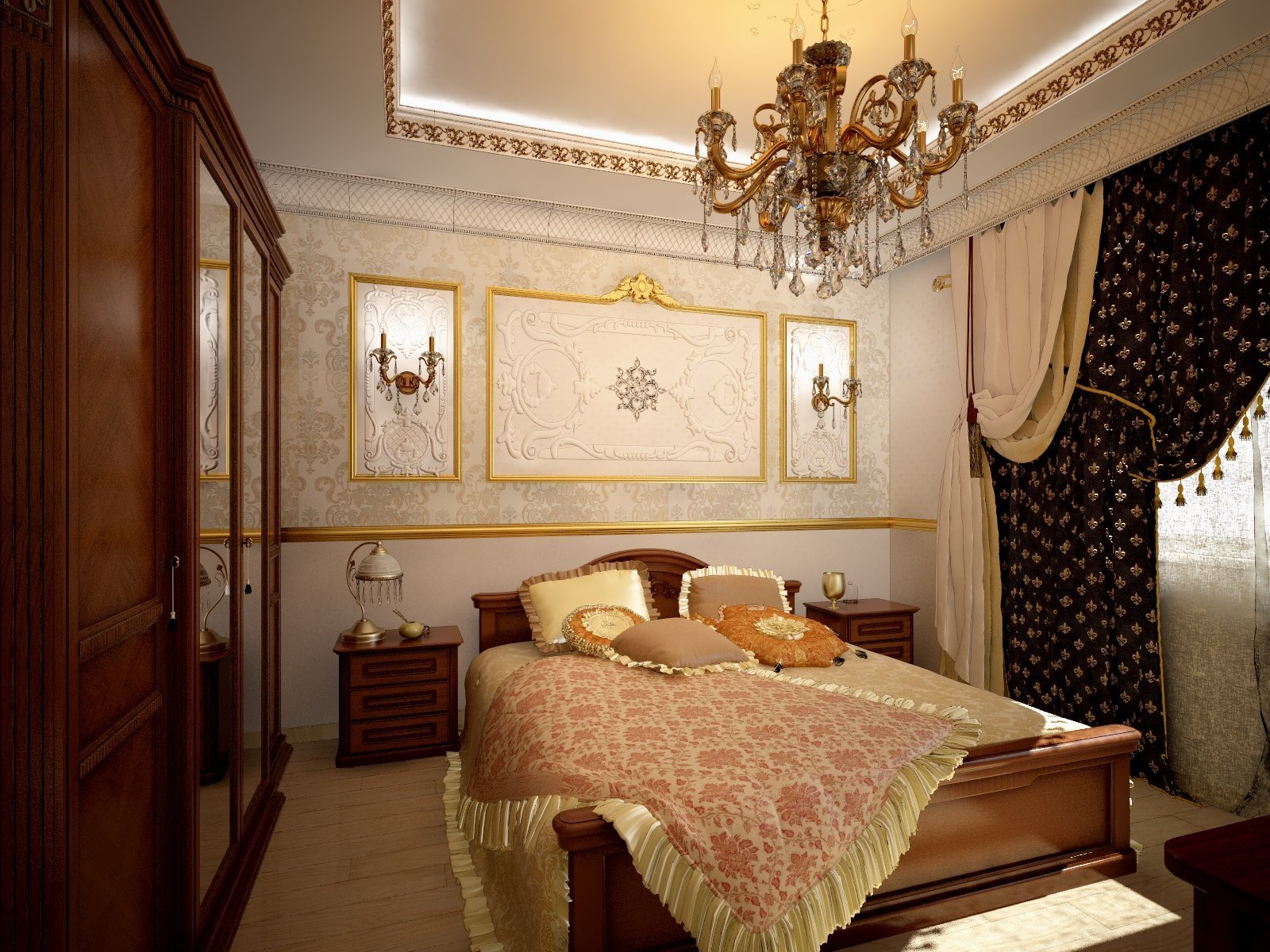 Маленькие спальни в классическом стиле
