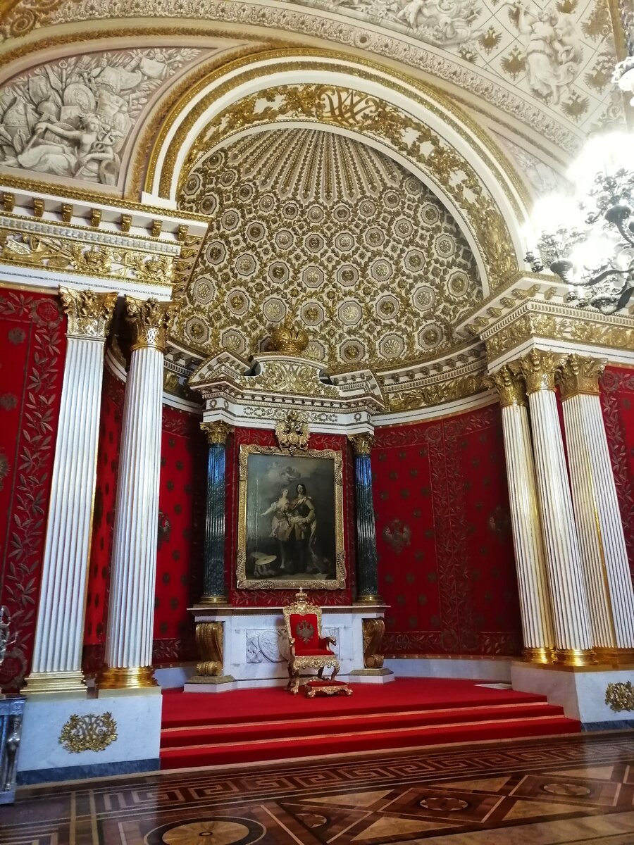 Георгиевский зал зимнего дворца потолок