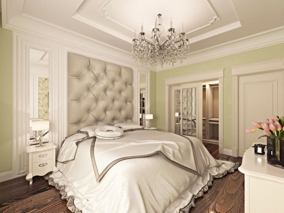 Интерьер спальни в современном классическом стиле