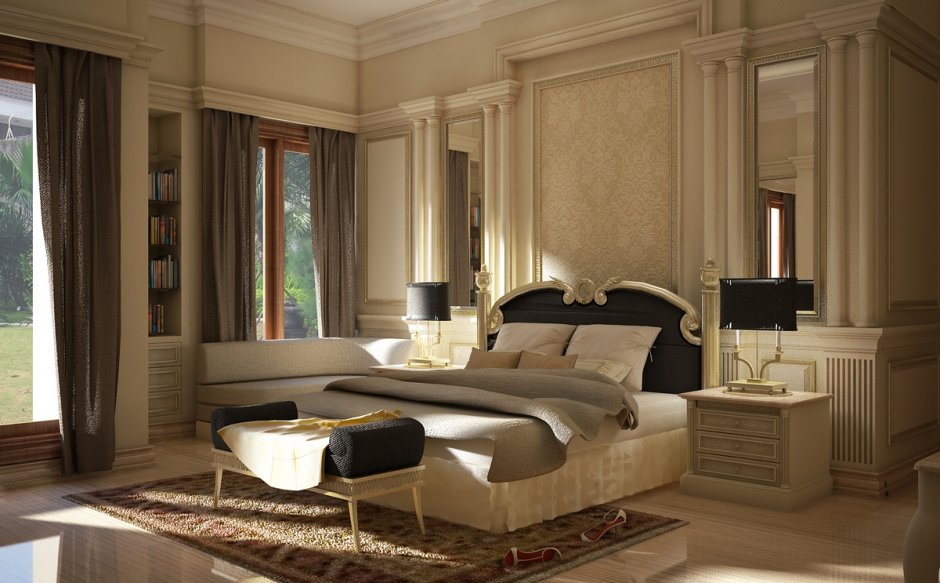 Спальня роскошная классика