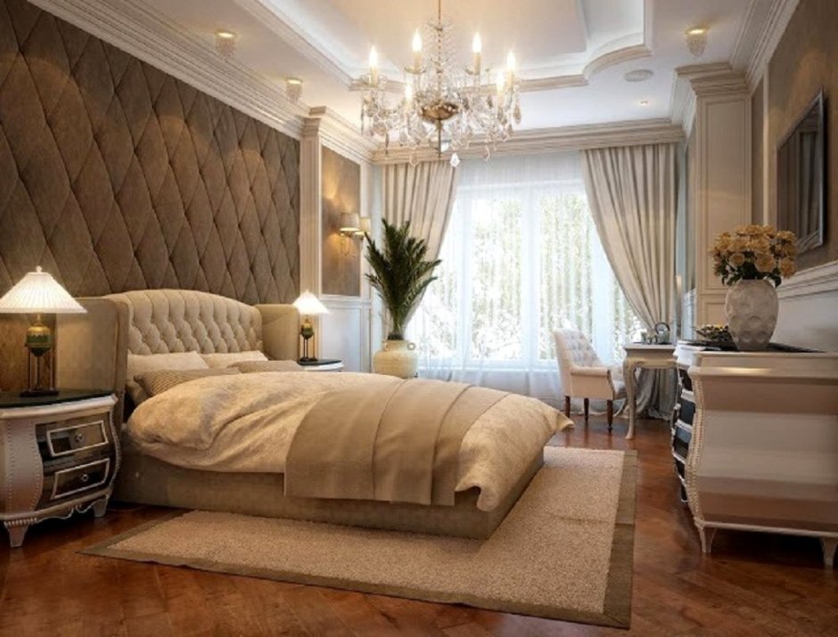 Уютная спальня в классическом стиле