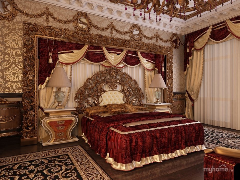 Спальня в стиле Ампир Барокко