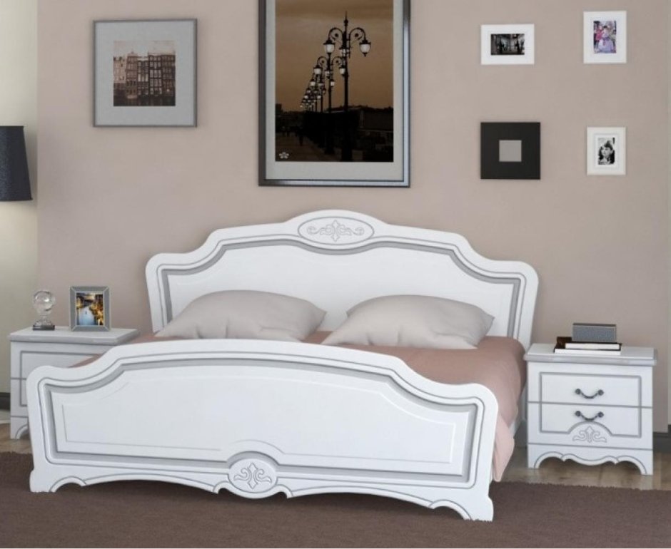 Спальный гарнитур Лотос белый Браво мебель