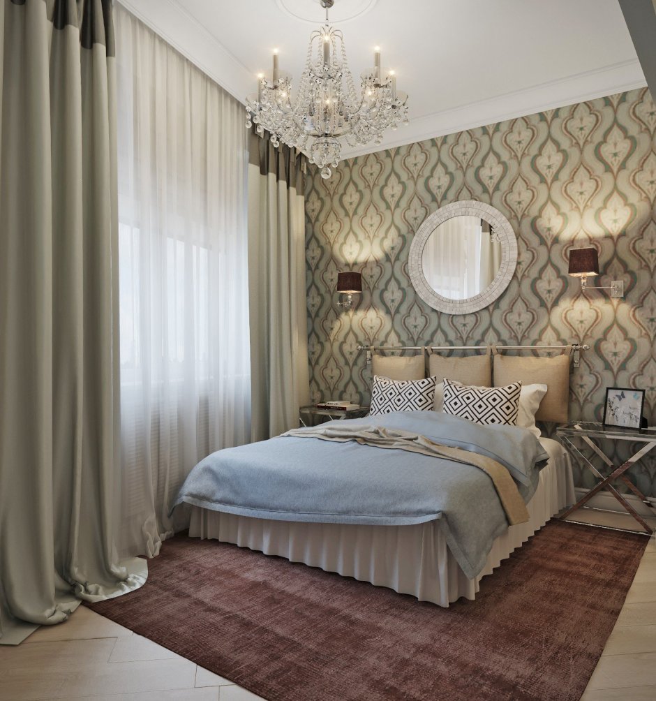 Интерьер роскошной классической спальни