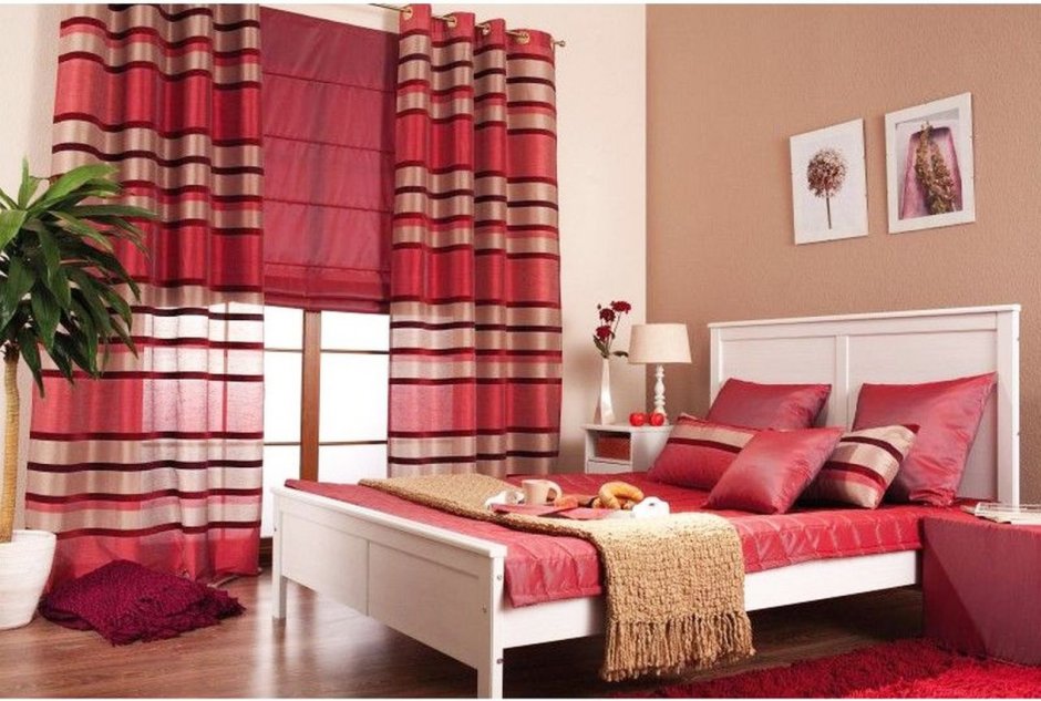 Римские шторы для спальной