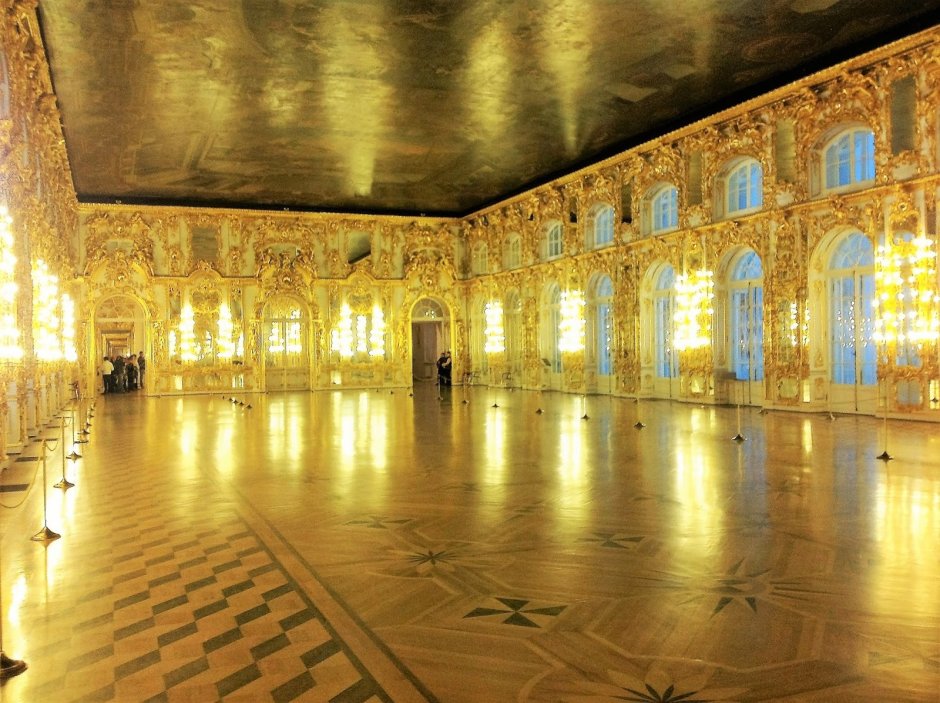 Екатерининский дворец до войны Тронный зал