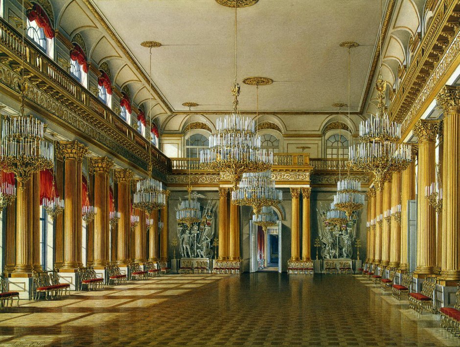 Михайловский замок внутри Тронный зал