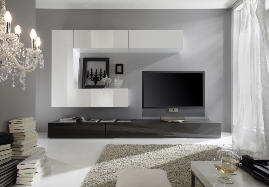 Современная стенка в гостиную под телевизор