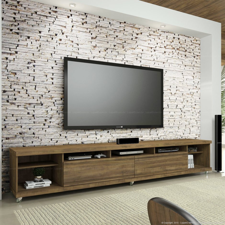 Декор стенки под телевизор