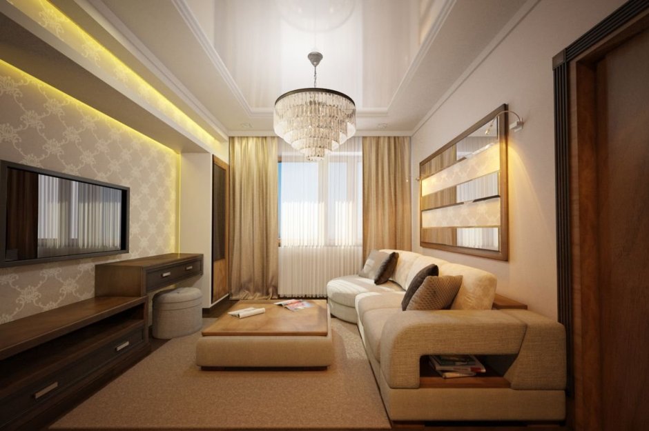 Интерьер гостиной 20 кв