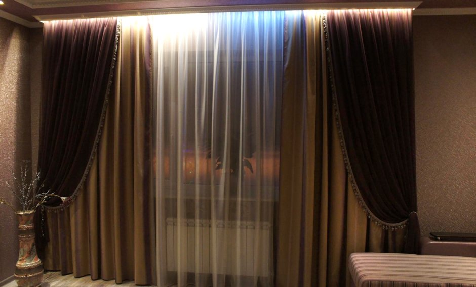 Ночные шторы для зала