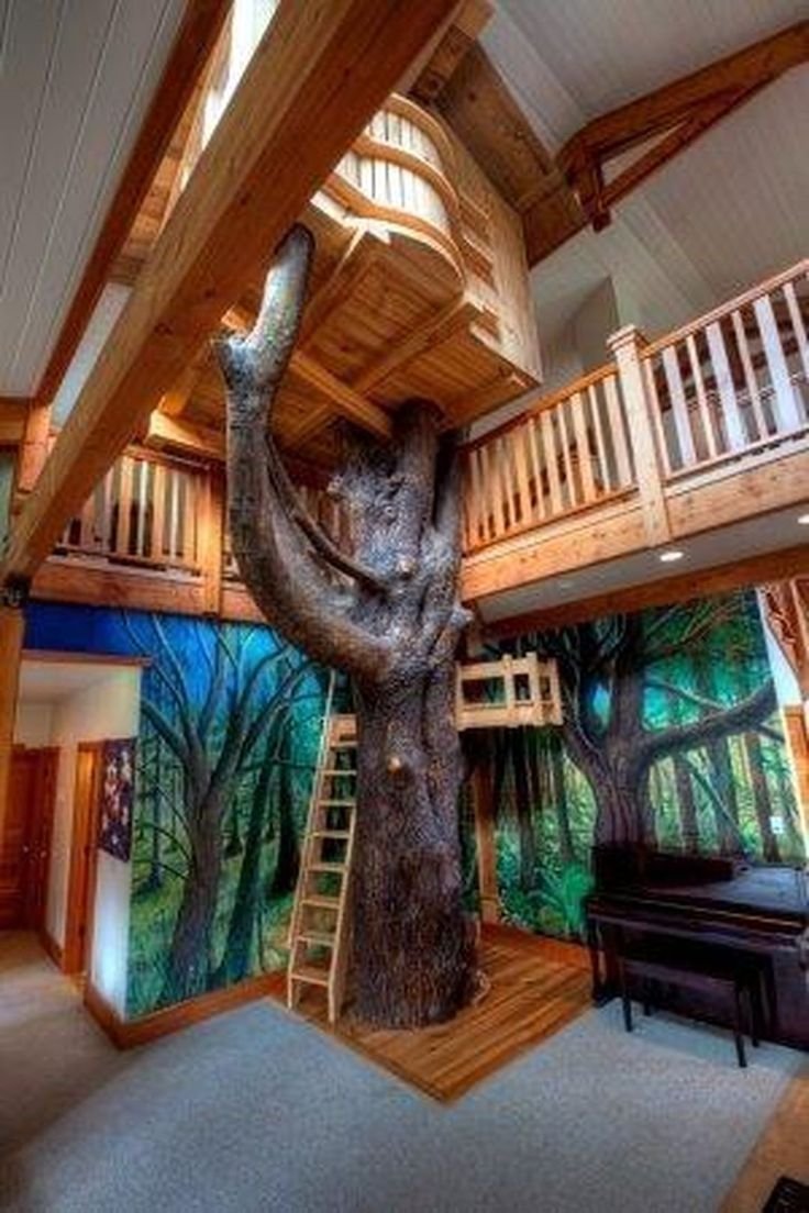 Дом на дереве внутри