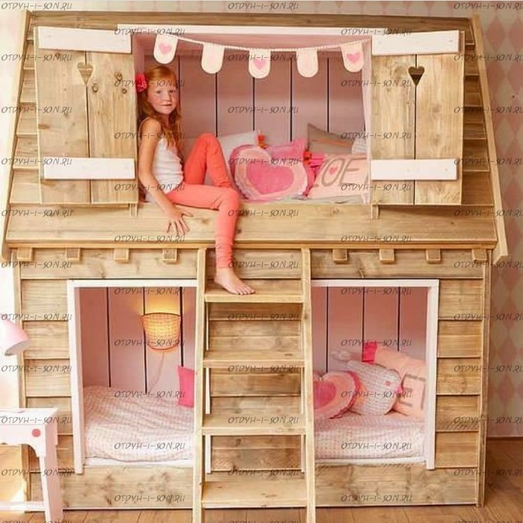 Кровать домик для девочки