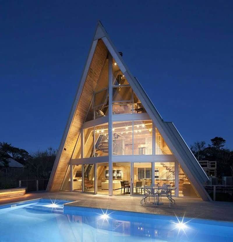 Треугольный дом фото внутри и снаружи