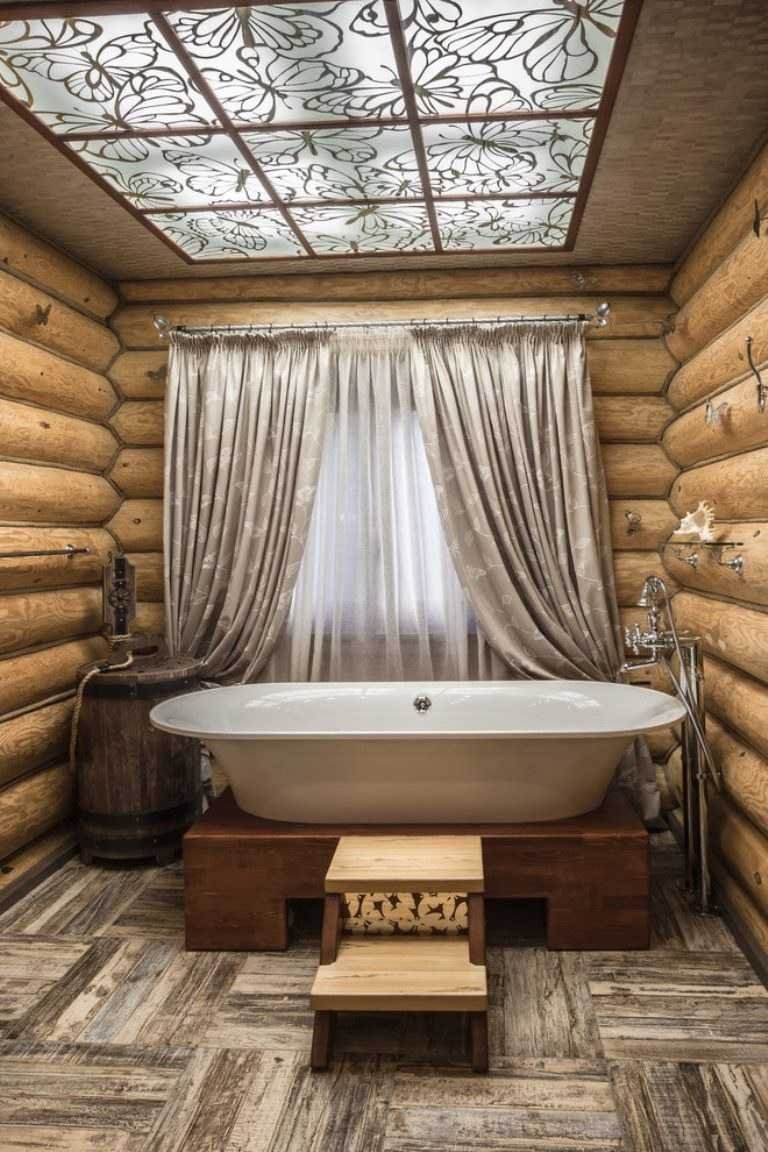 Ванная комната в деревенском доме