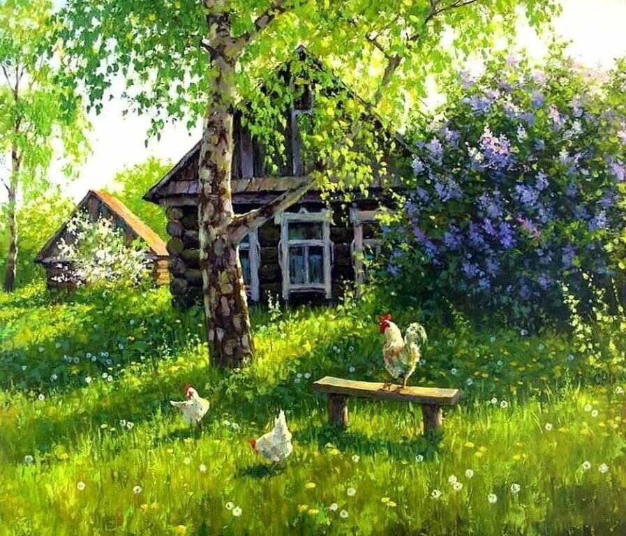 Английский ландшафтный Луга деревня