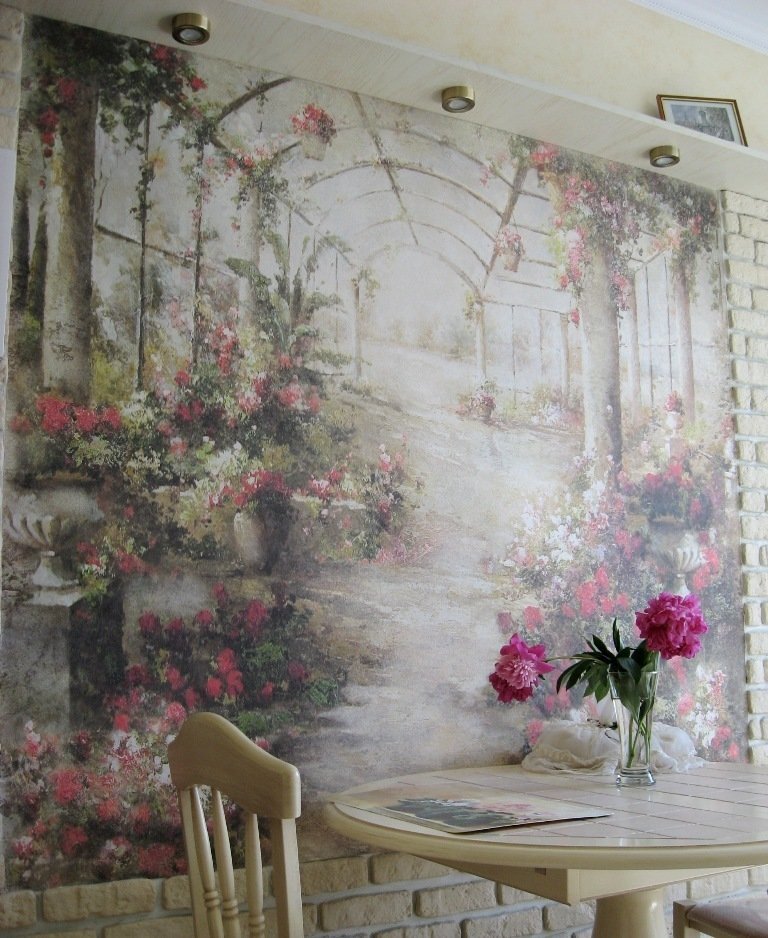 Affresco фрески в интерьере кухни
