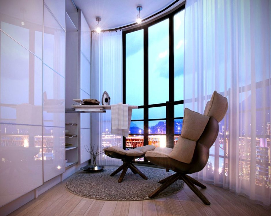 Светлый офис с панорамными окнами