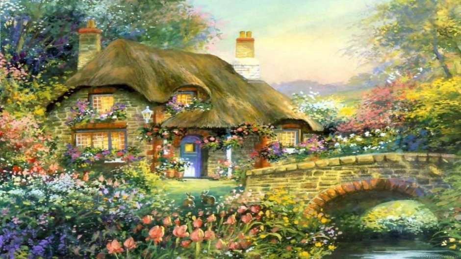 Красочный сказочный домик