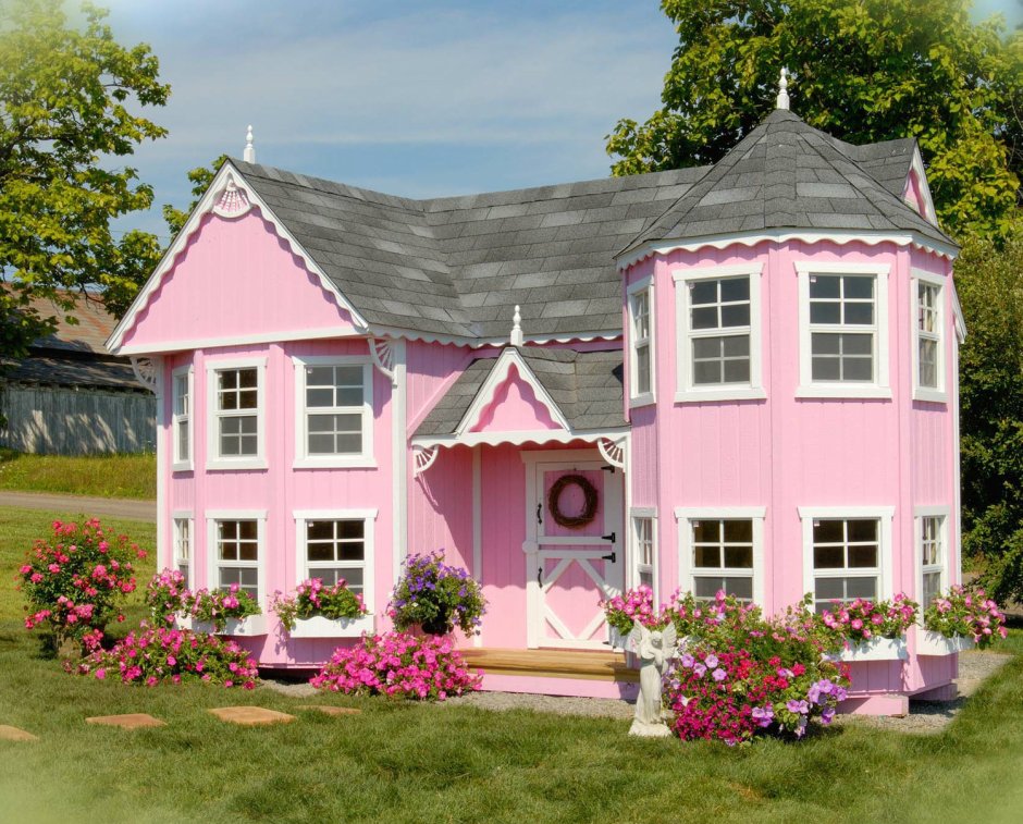 Детский розовый домик