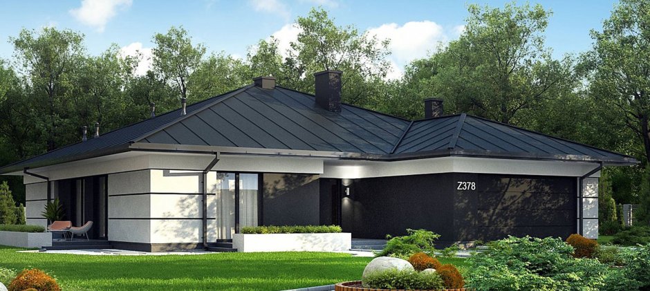 Z500 проекты одноэтажных с террасой