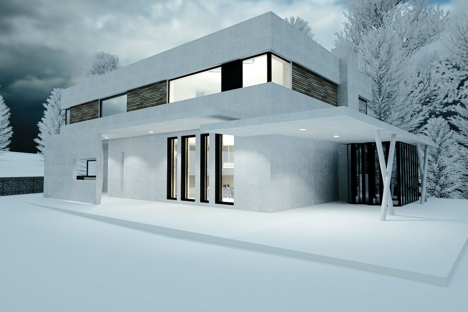 Зимний дом в стиле Минимализм